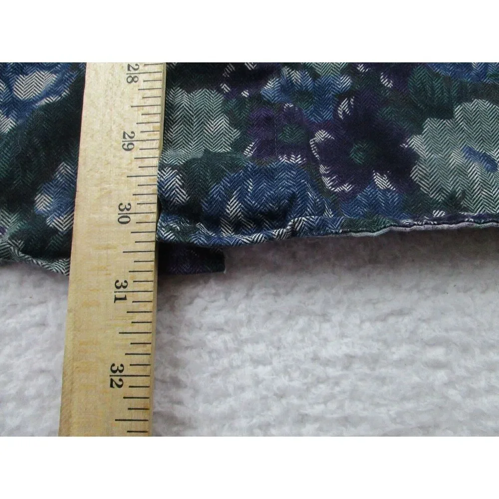 Why This? Shirt Mens Size Medium Floral Colourful Button Up Cotton Long Sleeve M